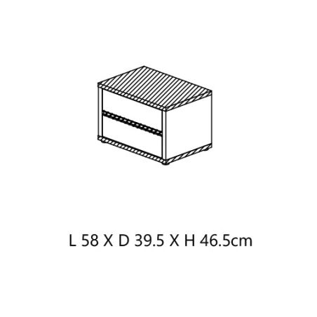 Chambre adulte complète CASPIAN avec lit 160 cm et armoire 200 cm