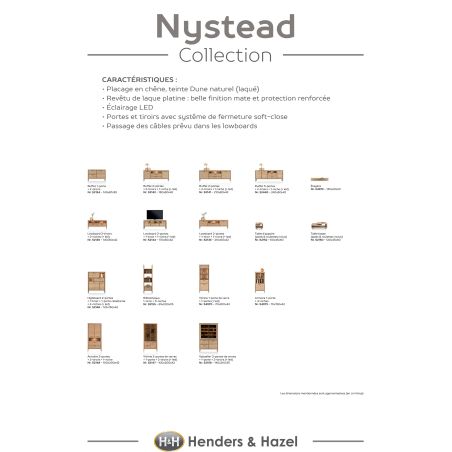 Nystead, table d'appoint 60 x 60 cm. - pieds & roues inclus - Henders and Hazel