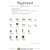 Nystead, table d'appoint 60 x 60 cm. - pieds & roues inclus - Henders and Hazel