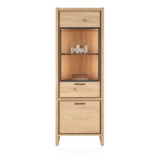 Nystead, vitrine 70 cm - 1-porte de verre + 1-porte (+ LED) - Henders and Hazel