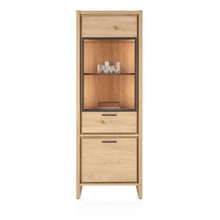 Nystead, vitrine 70 cm - 1-porte de verre + 1-porte (+ LED) - Henders and Hazel