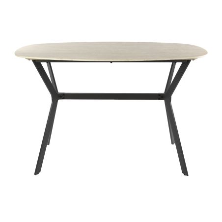 Table de bar 140 cm TIBERIA en céramique imitation travertin