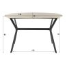 Table de bar 140 cm TIBERIA en céramique imitation travertin