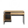 Bureau droit 119 cm KURT avec 1 porte et 1 tiroir