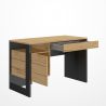 Bureau droit 119 cm KURT avec 1 porte et 1 tiroir