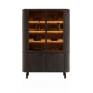 Ravello, vaisselier 150 cm - 2-portes + 2-portes de verres (+ LED) - Henders and Hazel
