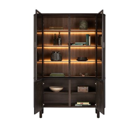 Ravello, vaisselier 150 cm - 2-portes + 2-portes de verres (+ LED) - Henders and Hazel