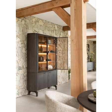 Ravello, vaisselier 150 cm - 2-portes + 2-portes de verres (+ LED) - Henders and Hazel