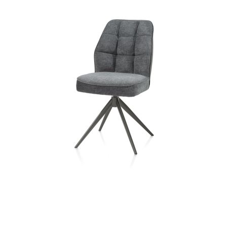 Bell, chaise - pietement graphite - pivotante - confort ressorts - combination Calabria / Vada - Henders and Hazel