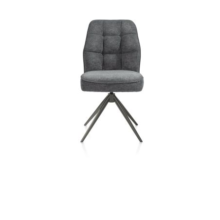 Bell, chaise - pietement graphite - pivotante - confort ressorts - combination Calabria / Vada - Henders and Hazel