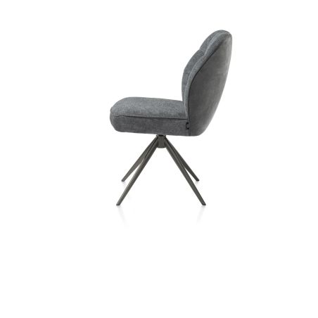 Bell, chaise - pietement graphite - pivotante - confort ressorts - combination Calabria / Vada - Henders and Hazel