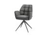 Bell, chaise a accoudoirs - pietement graphite - pivotante - confort ressorts - Calabria - Henders and Hazel