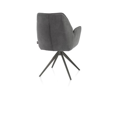 Bell, chaise a accoudoirs - pietement graphite - pivotante - confort ressorts - Calabria - Henders and Hazel