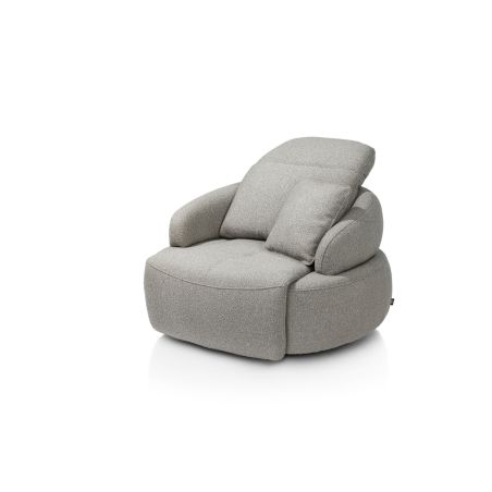 Hollywood, homecinema fauteuil pivotant xl, tissu cloudy, dos réglable, électrique repose - Henders and Hazel