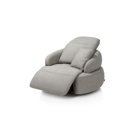 Hollywood, homecinema fauteuil pivotant xl, tissu cloudy, dos réglable, électrique repose - Henders and Hazel