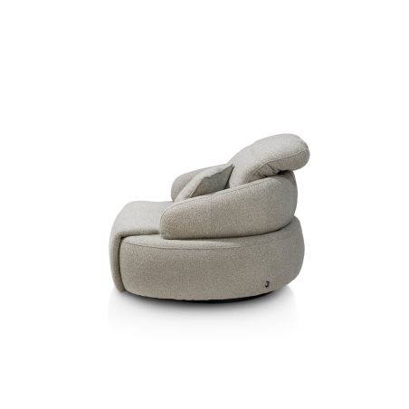 Hollywood, homecinema fauteuil pivotant xl, tissu cloudy, dos réglable, électrique repose - Henders and Hazel