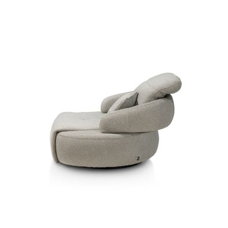 Hollywood, homecinema fauteuil pivotant xl, tissu cloudy, dos réglable, électrique repose - Henders and Hazel