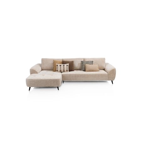 Belluno, 3-places accoudoir droit + méridienne gauche + flex - Derby beige - Henders and Hazel