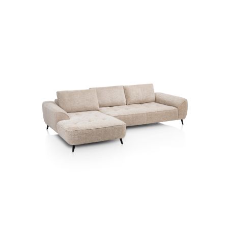 Belluno, 3-places accoudoir droit + méridienne gauche + flex - Derby beige - Henders and Hazel