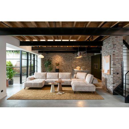 Belluno, 3-places accoudoir droit + méridienne gauche + flex - Derby beige - Henders and Hazel