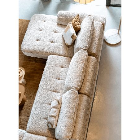 Belluno, 3-places accoudoir droit + méridienne gauche + flex - Derby beige - Henders and Hazel