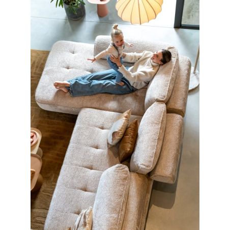 Belluno, 3-places accoudoir droit + méridienne gauche + flex - Derby beige - Henders and Hazel