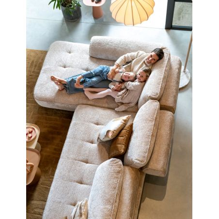 Belluno, 3-places accoudoir droit + méridienne gauche + flex - Derby beige - Henders and Hazel