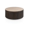 Ravello, table basse 80 x 80 cm - plateau HPL effet travertin- Henders and Hazel