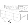 Buffet 4 portes et 1 tiroir CRONOS BLANC MERCURE avec LED inclus