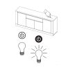 Buffet 4 portes et 1 tiroir CRONOS BLANC MERCURE avec LED inclus