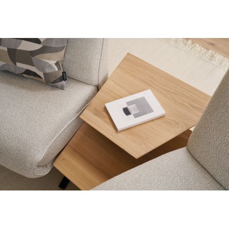 Canapé trapèze 2 places 231 cm Lounger 4362 en tissu avec 2 relax électriques et table intermédiaire de la marque HIMOLL