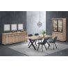 Table de repas GREGORY en 190 cm ou 220 cm avec pieds X en métal