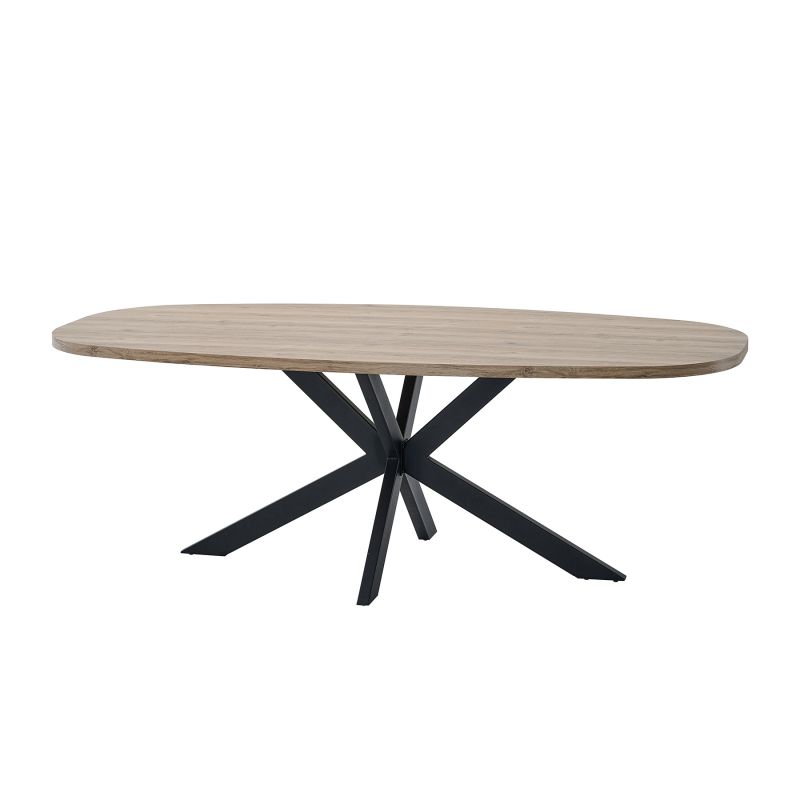 Table ovale danois GREGORY 220 cm en décor chêne estival