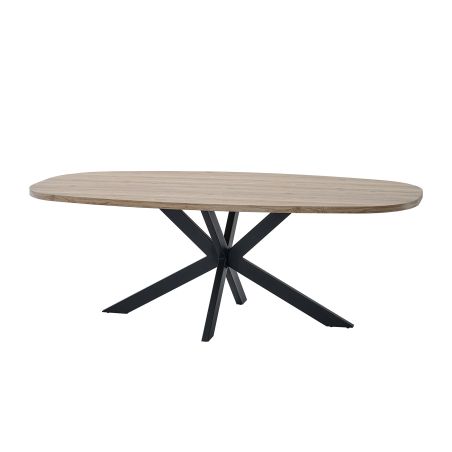 Table ovale danois GREGORY 220 cm en décor chêne estival