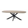Table ovale danois GREGORY 220 cm en décor chêne estival
