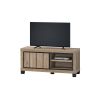 Meuble TV 120 cm GREGORY avec 1 porte et 2 niches