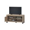 Meuble TV 120 cm GREGORY avec 1 porte et 2 niches