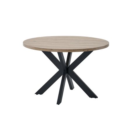 Table ronde 120 cm GREGORY en décor chêne estival
