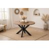 Table ronde 120 cm GREGORY en décor chêne estival