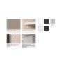 Armoire 4 portes 181 cm OBERON en décor blanc mat avec accessoires intérieurs inclus