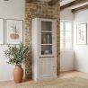 Colonne 73 cm CALINE avec 1 porte vitrée et une porte pleine