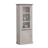 Colonne 73 cm CALINE avec 1 porte vitrée et une porte pleine