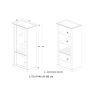Colonne 73 cm CALINE avec 1 porte vitrée et une porte pleine