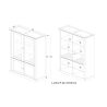 Vitrine 126 cm CALINE en décor bicolore chêne blanc et chêne d'automne