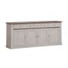 Buffet 220 cm CALINE en décor bicolore chêne blanc et chêne d'automne