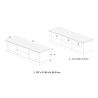 Meuble TV 157 cm CALINE avec 2 portes et 2 niches en décor bicolore
