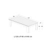 Table basse 120 cm CALINEen décor bicolore chêne blanc et chêne d'automne