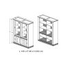 Vitrine ELIOTT de style industriel avec 4 portes coulissantes et éclairage led