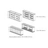 Vaisselier ELIOTT de style industriel avec 4 portes coulissantes et éclairage led
