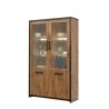 Salle à manger complète DIEGO de style industriel avec vitrine